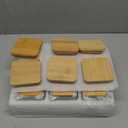 CONNOO 12 Pack 9oz, 3oz Frosted Square Candle Jars for Making Candles, Thick Glass Bulk Empty Candle Containers with Airtight Bamboo Lids for Candle Making, Sticky Warning Labels - Dishwasher Safe