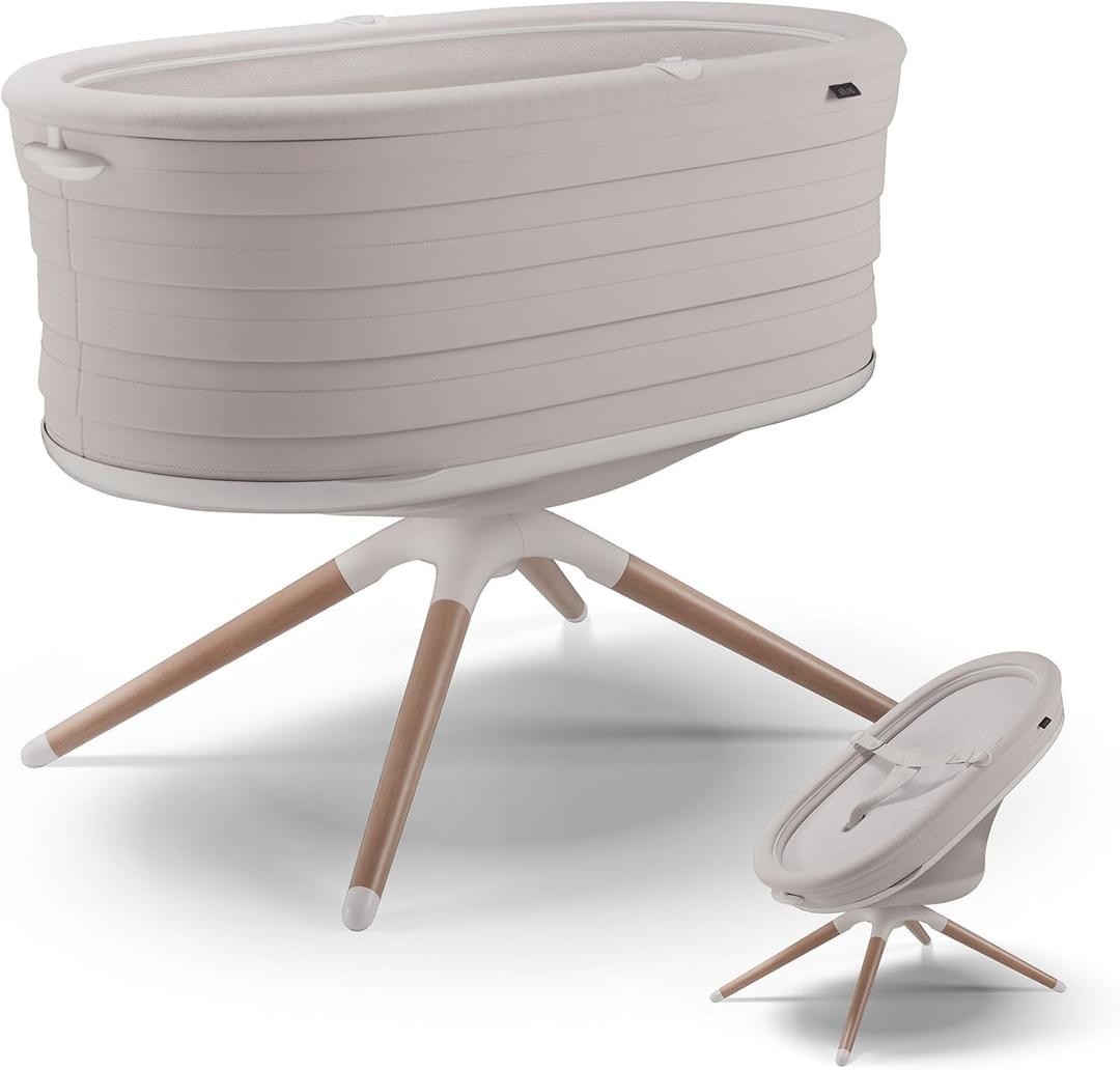 Elvie Rise Smart Baby Bouncer - App Controled Soothing Motion, Crib