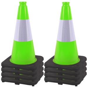 OrangeStar 18" Heavy Duty Traffic Cones 8-Pack Green Safety Cones