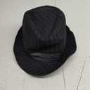 FALETO Unisex Classic Manhattan Structured Gangster Trilby Fedora Hat (One Size, Black)