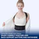Posture Corrector for Women and Men, Back Brace Support for Upper and Lower Back Pain Relief, Adjustable for Back straightener, Spine Alignment, Scoliosis, Hunchback, Spine Corrector (M ( Waistline 25"-32" ), Black)