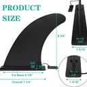 5" 8" 9" 10" Paddle Board Fin Repalcement Universal, Nylon Fiberglass Reinforced, No-Tool Installation, Single Center Fin for Most Inflatable SUPs, Surfboard, Stand-up Paddleboard, Longboard