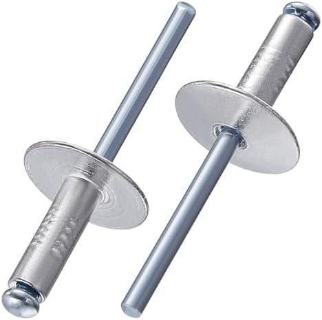 Wensilon(150 pcs) 3/16 * 1/2" Large Cap Open End Aluminum Blind Rivets,5 * 13 Blind Rivet