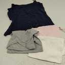 Amazon Essentials Women's Slim-Fit Camisole, Pack of 4 (X-Large, Dark Blue/Light Grey Heather/Pale Pink/White)