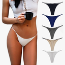 Aogda Thong for Women Cotton Underwear Low Rise Panties Woman G-String Thongs,S