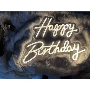Burning&Reborn Happy Birthday Neon Signs - LED Light for Party Neon Lights Sign Decoration for Home Wall Decor Birthday Gift Party Backdrop Windows Signs Party Birthday Bedroom Bedside