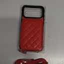 Bocasal Crossbody Wallet Case for iPhone 17 Pro Max, RFID Blocking PU Leather Zipper Handbag Purse Flip Cover, Kickstand Folio Case with Card Slots Holder Wrist Strap Lanyard 5G 6.9 Inch (Red)