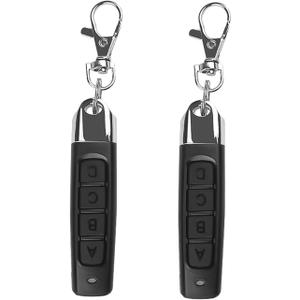 Universal Gate Opener Remote-433mhz Remote-Gate Control Remote - Cloning Remote Control Key Fob, 4 Buttons Universal Cloning Remote Control Key Fob 433mhz for Garage Door2 Pack
