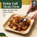 Palm Leaf Plates 50 Pack, 25 Dinner 10 Inch and 25 Dessert 7 Inch, Heavy-Duty Natural Square Plates for Weddings, Parties, BBQs and Catering