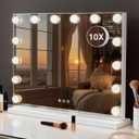Vanity Makeup Mirror with Lights, 20.5"x15.7" , White