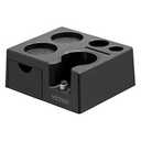 VEVOR Espresso Tamping Station, ABS Material, 7-in-1 Multifunctional Tamping Station with Detachable Slot, Easy to Clean Espresso Knock Box with Non-Slip Base, Fits for 51-58 mm Handles