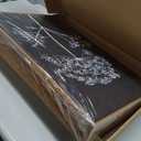 BINCUE Framed Botanical Wall Art Black Grey and White Plant Floral Print Canvas for Living Room Bedroom Office 3 Panel 16x24 Inches