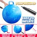 Bedwina Bouncing Ball for Kids 20 Inch Hopper Ball with Handle and Pump | Fun & Durable Bouncy Toy for Children | Safe Inflatable Hopping Toy for Indoor & Outdoor Play, Exercise & Active Fun