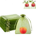 60 PCS Fruit Protection Mesh Bags,6.69x9 Inch, Drawstring Reusable Netting Cover for Plants, Fruits, Vegetables, Flowers