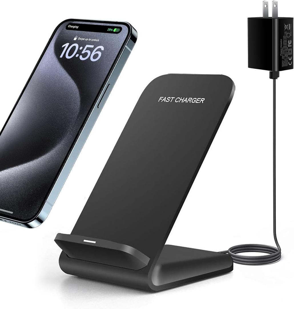 20W Fast Wireless Charger,Wireless Charging Stand Compatible with iPhone 17 16 Pro,15 Pro,15,14,13,12,11 Series/X/XS,Phone Charger for Galaxy S25/S24/S23/Note 20,Pixel 8/7 Pro/LG G8 etc