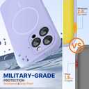 Miracase Magnetic for iPhone 16 Pro Max Case, [Soft Anti-Scratch Microfiber Lining], Compatible with MagSafe, Liquid Silicone Case Shockproof Drop Protection Phone Case for 16 ProMax,Light Purple