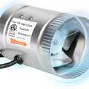 iPower 4 Inch Inline Booster Duct Fan 100 CFM HVAC Exhaust Ventilation Blower with Low Noise for Grow Tent, Basements, Bathrooms, Kitchens and Attics