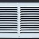 Fits 20x6 Duct Opening Stamped Steel Return Air Grille Vent Cover Grille for Sidewall and Ceiling in White Surface Dimensions: 21.75"W X 7.75"H (20" W x 6" H Duct Opening)