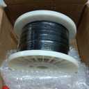 CKE 170FT 1/8" Black Stainless Steel Cable for Railing, T316 Stainless Steel Marine Grade Wire Rope for Deck Cable Railing Kit,1850lbs Breaking Strength 7x7 Strand Aircraft Cable DIY Balustrade, BCW6