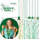 Fovths 100 Pieces St Patrick's Day Beads Necklaces Bulk 18 Kinds of Pendants Green Shamrock Coins Hat St Patricks Beads Necklace for Parade St Patrick's Day Decoration Party Supplies