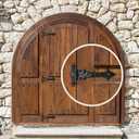 Akatva T Hinge Set - 2 Pieces Gate Hinges for Wooden Fences Heavy Duty - Barn Hinges for Doors - Black Hinges  Hinges for Shed Door - Door Hinges Black Matte - Hinges Outdoor - Fence Strap Hinge Set