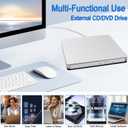 External USB-C SuperDrive DVD CD Drive Portable DVD CD Reader/Burner for Apple-MacBook Air/Pro/iMac/Mini/MacBook Pro/ASUS/DELL/Laptop with USB-C Port Plug and Play