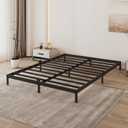 6 Inch Bed Frame Full Size Low Profile, Metal Platform Low Bed Frame, Heavy Duty Support Low Profile Bed Frame, No Box Spring Needed, Noise Free, Easy Assembly, Prevent Mattress from Sliding