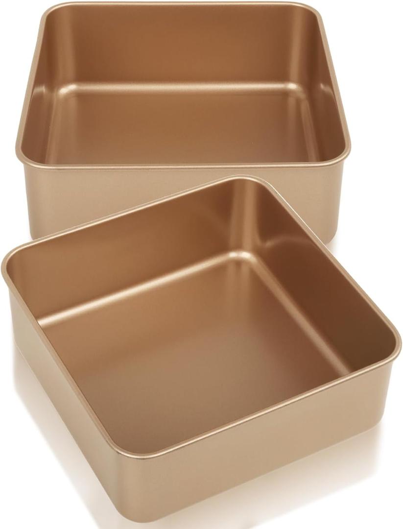 Baking Sheet Pans, 2 Pack Nonstick Baking Sheet Pans, Cookie Sheet, Brownie Pan, Bread Pan for Toaster Oven, Small Baking Tray, Bakeware for Cakes, Cookies & Breads (7 Inches)