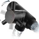 PDPBath Brass 3 Way Shower Arm Diverter Valve for Handheld Shower Head and Fixed Shower Head, G1/2 Universal Connection - Oil Rubbed Bronze