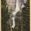 ART.COM Wall Art Print Yosemite National Park, CA - View of Yosemite Falls & Valley by Lantern Press, 12" x 18"