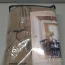 TWODRAPES Light Brown Linen Curtains Pinch Pleated Living Room Bedroom Dining Boho Light Filtering Pinch Pleat Drapes Hooks Rings Back Tab Semi Sheer Tan Latte Coffee Color Window Curtains 2 Panels