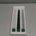 Green Flameless Taper Candles, 9.6" Real Wax Battery Operated Candles with Remote, 3 Pack Flickering, Gradient Candlesticks, Fake Candle for Home, Wedding, Party Decor