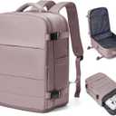 coowoz Travel Backpack Carry On for Women Man Gym Backpacks with Laptop Compartment Mochila de Viaje Teacher Personal Item Backpack Rucksack Airplane Accessories Must Haves Pink Purple Small