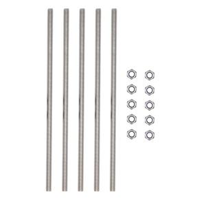 M8x250mm Fully Threaded Rod Studs Long Metric Threaded Screw 304 Stainless Steel Right Hand Threads All Threaded Rod Studs for Anchor Bolts Clamps Hangers U-Bolts 5 Pack