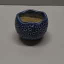 4 inch Plant Pots - Small Ceramic Planter with Drainage Hole, Succulent Pots for Indoor Outdoor, Unique Round Planter, Modern Decorative Flower Pot, Desk Decor, Plant Lovers Gifts, Blue