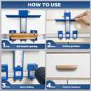 Cabinet Hardware Jig, Cabinet Handle Jig, Cabinet Hardware Template Tool, Punch Locator Drill Guide for Handle Knob Pull Installation of Door and Drawer Woodworking tools