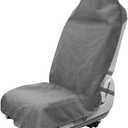 Waterproof Car Towel Seat Cover, Sweating Non-Slip Premium Towel Carseat Cover Protector, Universal Soft Machine Washable Car Truck SUV Front Seat Cover for Gym Workout Beach Hiking (Gray)