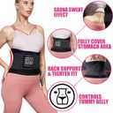 Waist Trimmer for Women, Waist Trainer for Weight Loss,Slimmer Sweat Belt for Men (Small-Medium, Black Pro)