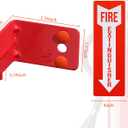 2 Pack Fire Extinguisher Holder and 4 Pieces Fire Extinguisher Sign Sticker, 20lb Fire Extinguisher Wall Hook Mount Bracket for Big and Small Fire Extinguishers, Indoors and Outdoors