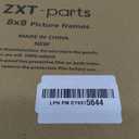 ZXT-parts 8x8 Picture Frames Black Square, 6x6 Picture Frame with Mat, Solid Wood, Plastic Panel (Not Glass). The Protective Film Must be Removed. On The Table, Hang On The Wall.