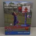 ShyLizard 3 in 1 Kids Basketball Hoop and T Ball Set, Adjustable Height Toddler Basketball Hoop, Hanging Tee Baseball, Indoor Outdoor Sports Toys Gifts for Toddlers Boys Girls Ages 3 4 5 YearBlue