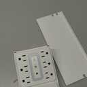 Socket Outlet Shelf,Wall Outlet Surge Protector,6 Electrical Outlet Splitter with 3 USB Outlet,Multi Plug Outlet,Charging Shelf,Outlet Expander with 6 Nightlight for Home