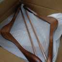 TOPIA HANGER Wide Shoulder Wooden Hangers, Suit Hangers with Non Slip Pants Bar & 360 Swivel Hook, Solid Wood Heavy Duty Coat Hanger, 10 Pack (Walnut)-CT02WA-10