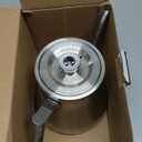 68OZ/2000ML Stainless Steel Teapot with Removable Infuser, Stovetop Safe Tea Maker Water Kettle for Loose Leaf & Tea Bags, Silver (Side handle)