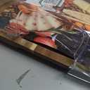 FARBERWARE BuildABoard Acacia Cutting Board with Builtin Storage Compartments, Clear Locking Lid & White Handles, Great for Charcuterie & Snacks