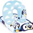 Jay Franco Bluey Kids Travel Set - 3 Piece Set Includes 40 x 50 Throw Blanket, Eye Mask, and Neck Pillow - Super Soft & Cozy Travel Accessories