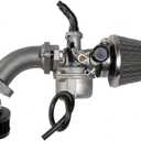 Stage 2 Kit Curved Manifold Racing Performance Slide intake pipe Carb for lifan 79cc 105cc Engine, Phatmoto Gas Bike, Monster Mega Moto MM80, for Coleman B100 Motovox MBX10 Baja DB30 Mini Bike