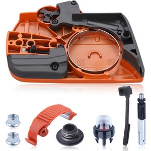 Adefol 536329204 Chain Brake Clutch Cover for Husqvarna 435 435E 440 440E Chainsaw, 435 440 Chainsaw Chain Brake Assy with Primer Bulb Snap Clips Washer Oil Pump Bar Nuts Parts Replace 536 32 92-04