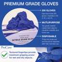 ProCure [200 Count] Disposable Nitrile Gloves - Latex Free, Powder Free Medical Exam Gloves (M)