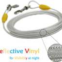Petest 15ft Reflective Tie-Out Cable for Large Dogs Up to 90 Pounds